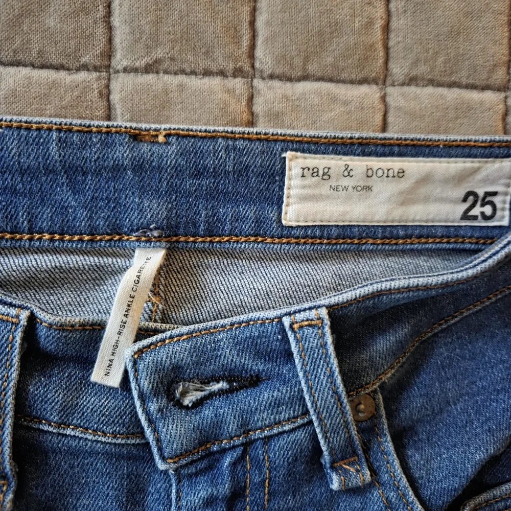 Rag & Bone Women's Nina High Rise Ankle Cigarette Jeans Size 25 Inseam 27 - Picture 4 of 8